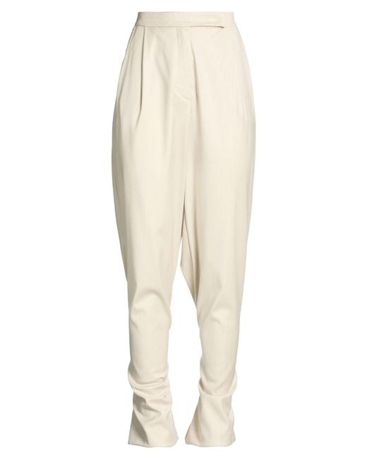 Semicouture Natural Pants Virgin Wool, Polyester, Viscose, Elastane