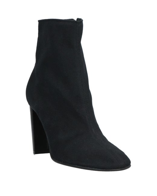 Stephen Venezia Black Ankle Boots Textile Fibers