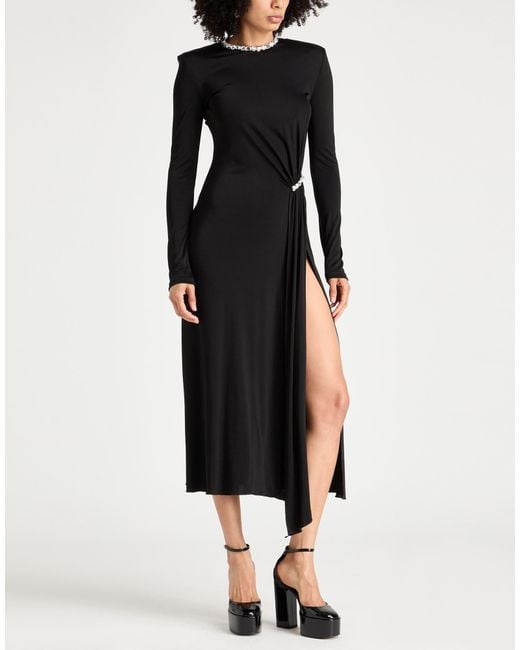 David Koma Black Maxi Dress Viscose, Glass
