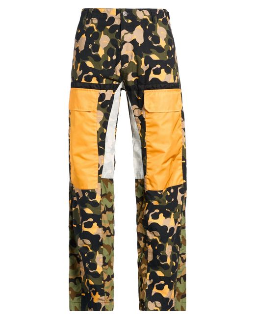 Iceberg Yellow Pants Cotton, Polyamide for men