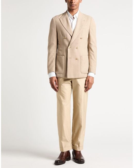 Eleventy Natural Blazer Wool, Silk, Elastane for men