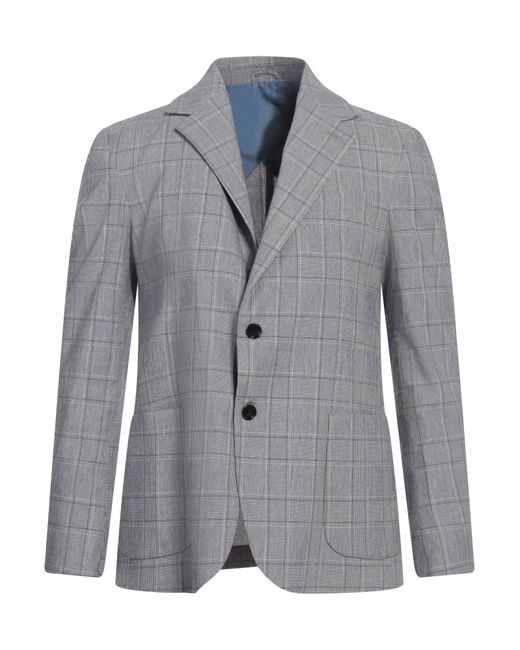 Liu Jo Gray Light Blazer Cotton, Linen, Polyester, Elastane for men