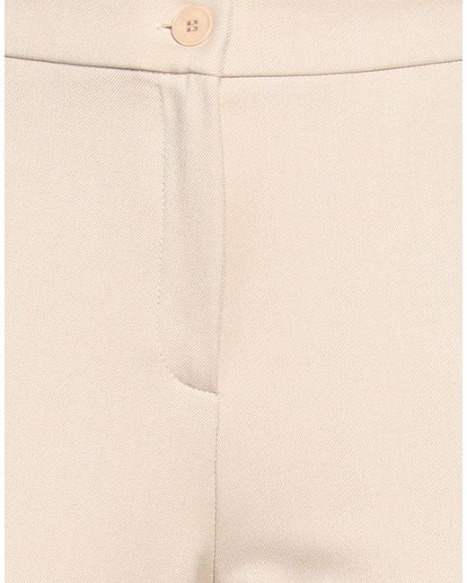 Elena Miro Natural Pants Polyester, Viscose, Wool, Elastane