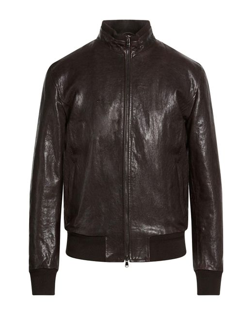 Barba Napoli Black Jacket Leather for men