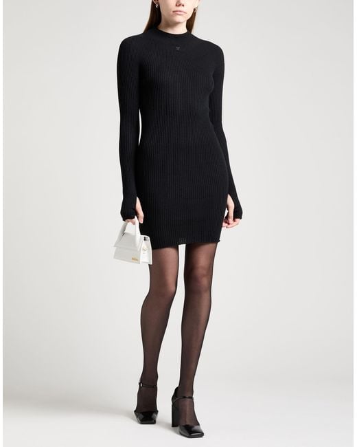 Courreges Black Mini-Kleid