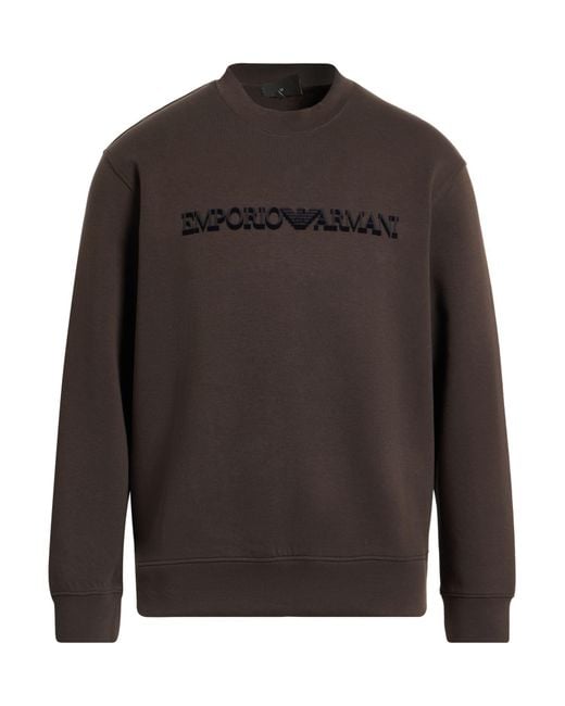 Emporio Armani Men's Gray Sweatshirt Cotton, Polyester, Elastane