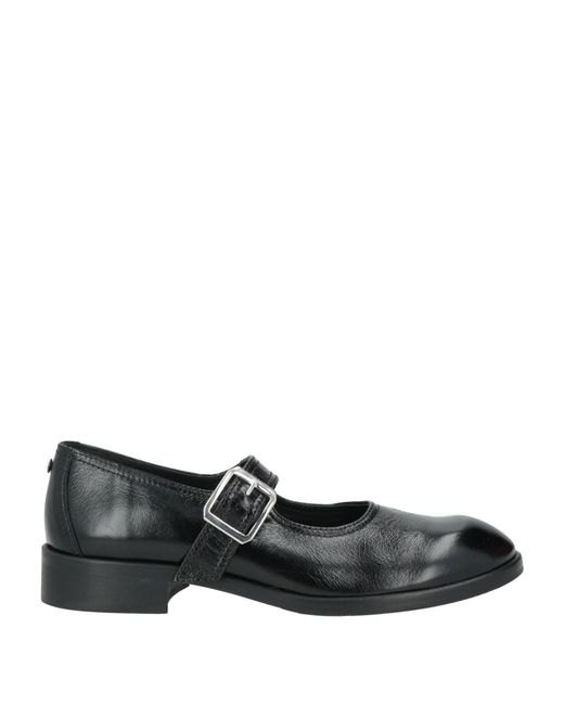 OA non-fashion Black Ballet Flats Leather