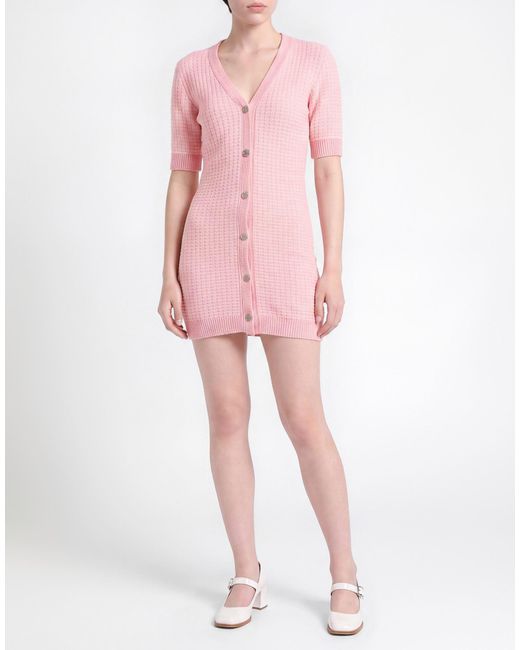 Moschino Pink Mini Dress Viscose, Cotton