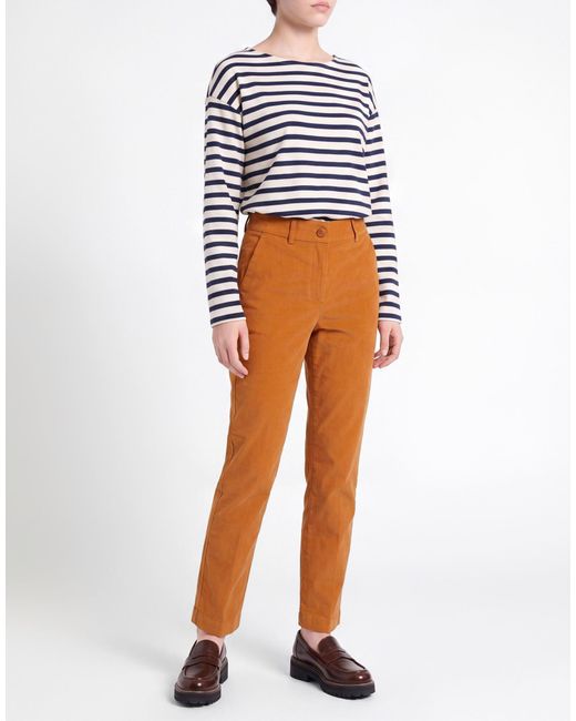 Momoní Orange Pants Linen, Polyamide, Cotton, Elastane