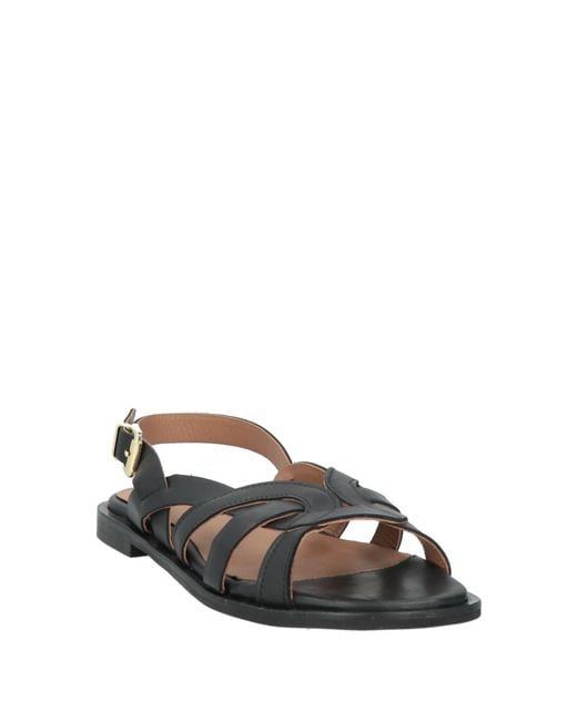 Carmens Black Sandals Leather