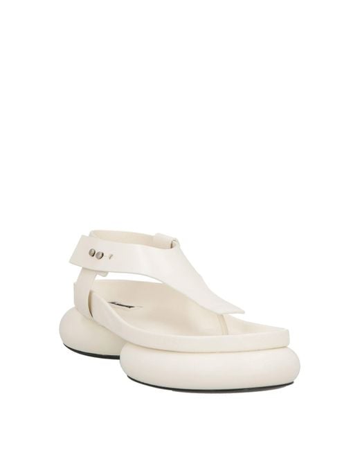 Jil Sander White Thong Sandal