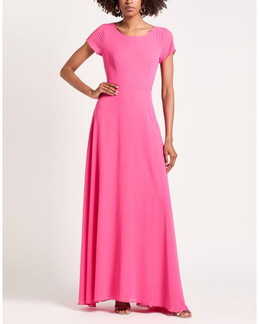 LANACAPRINA Pink Maxi Dress Polyester