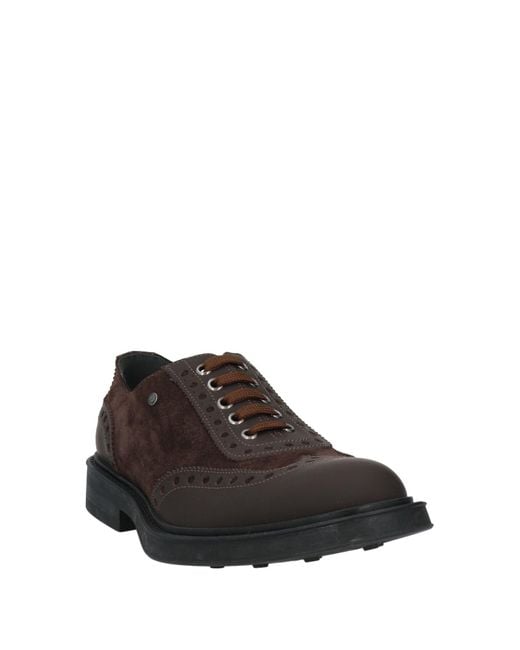 Pollini Brown Lace-Up Shoes Leather for men