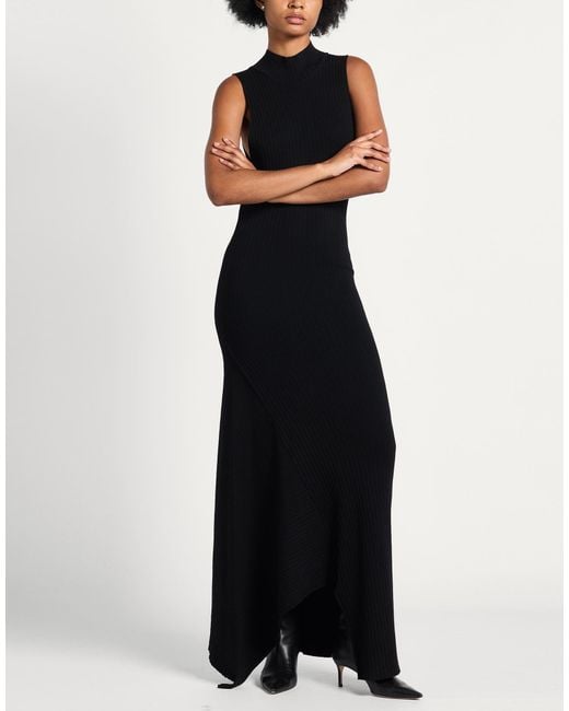 Akep Black Maxi Dress Viscose, Polyester
