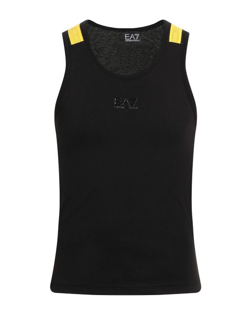 EA7 Black Tank Tops for men