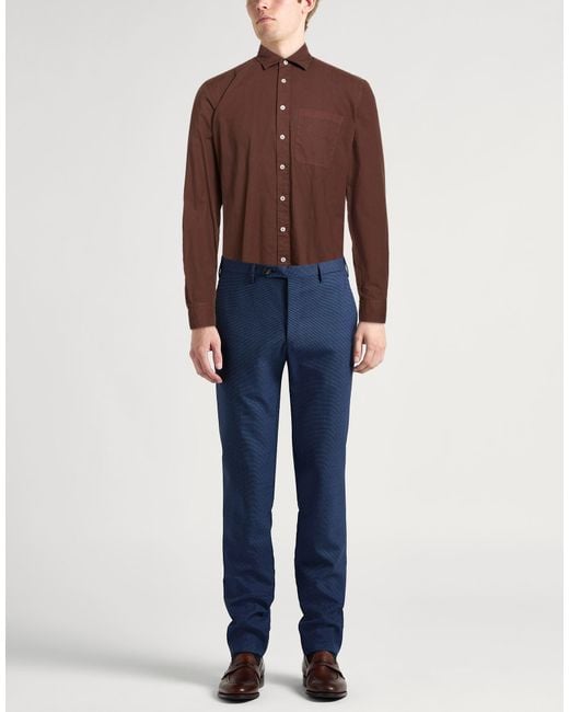 Lardini Brown Shirt Cotton for men