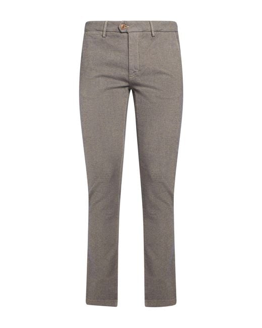 Teleria Zed Gray Pants Cotton, Elastane for men