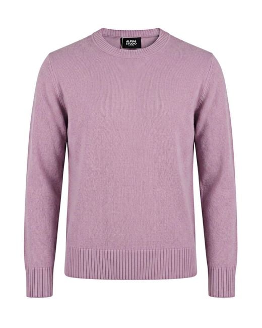 Pullover Alpha Studio de color Purple