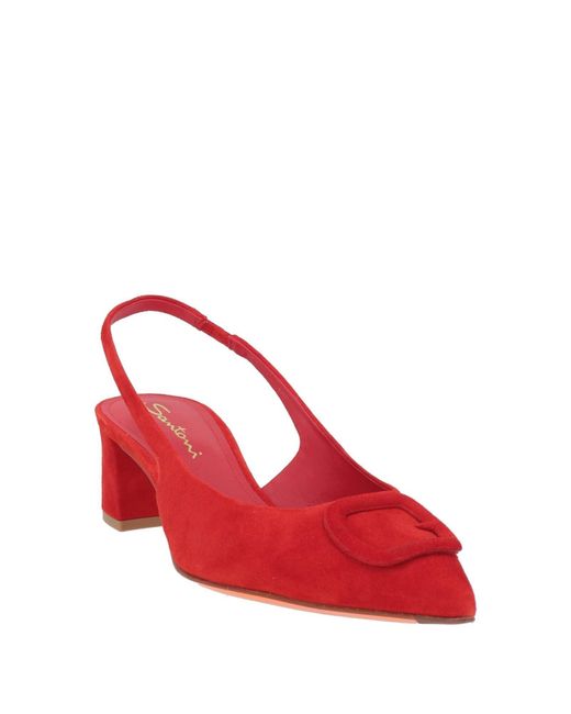 Santoni Red Pumps Leather
