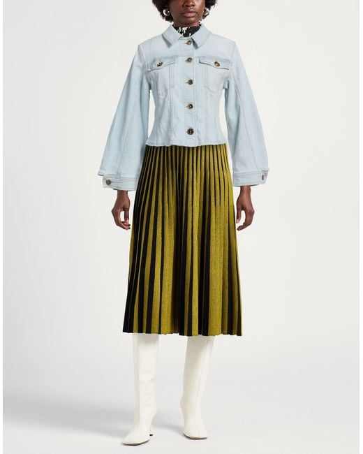 Pinko Blue Denim Outerwear Cotton, Elastane