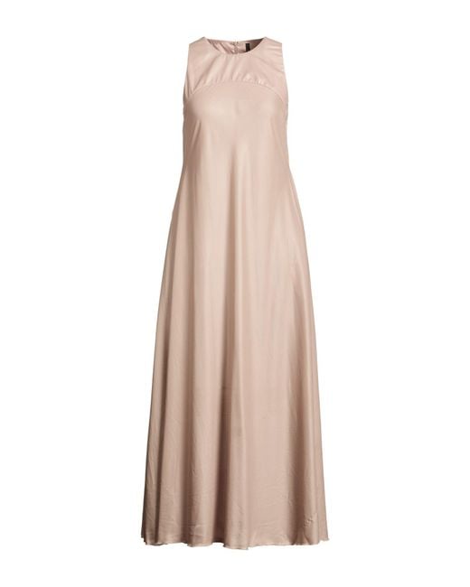 Pierantonio Gaspari Natural Sand Maxi Dress Polyester