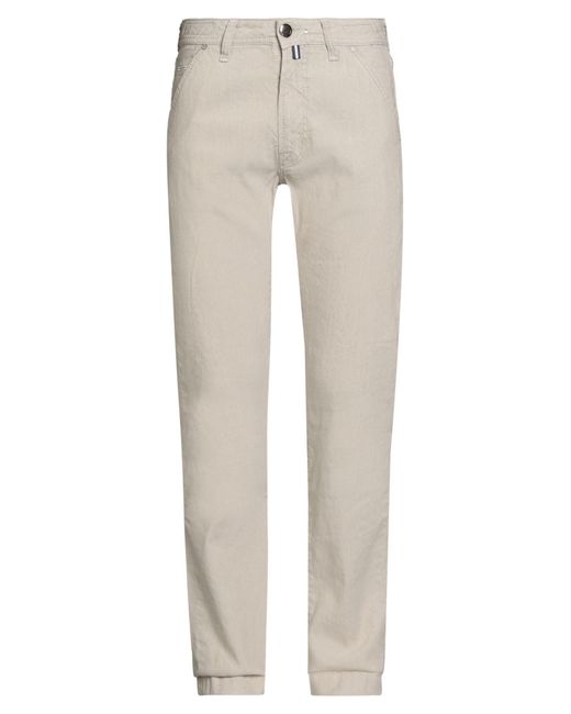 Jacob Cohen White Pants Cotton, Linen for men