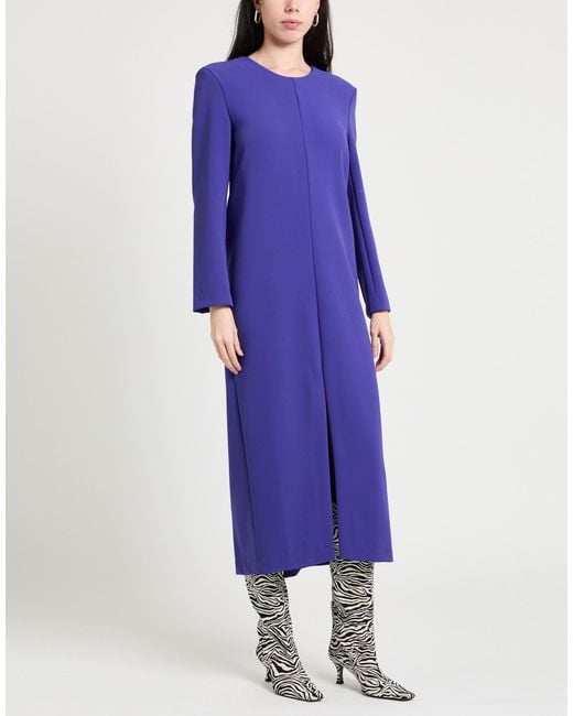 MEIMEIJ Purple Midi Dress Polyester, Elastane, Acetate