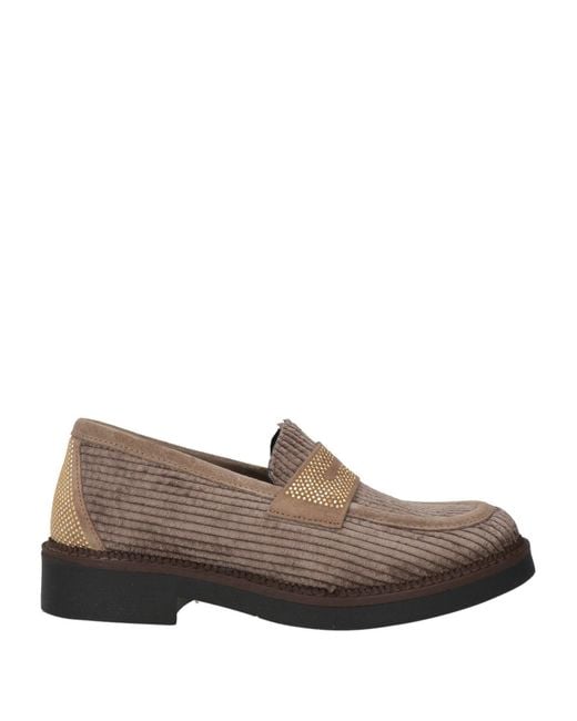 Divine Follie Brown Loafers Textile Fibers
