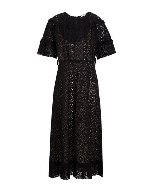 P.A.R.O.S.H. Black P.A.R.O..H. Midi Dress Cotton, Polyamide