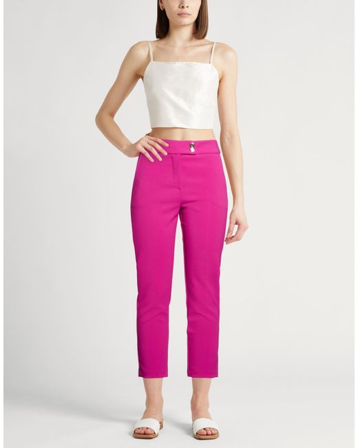 Liu Jo Pink Pants Polyester, Elastane