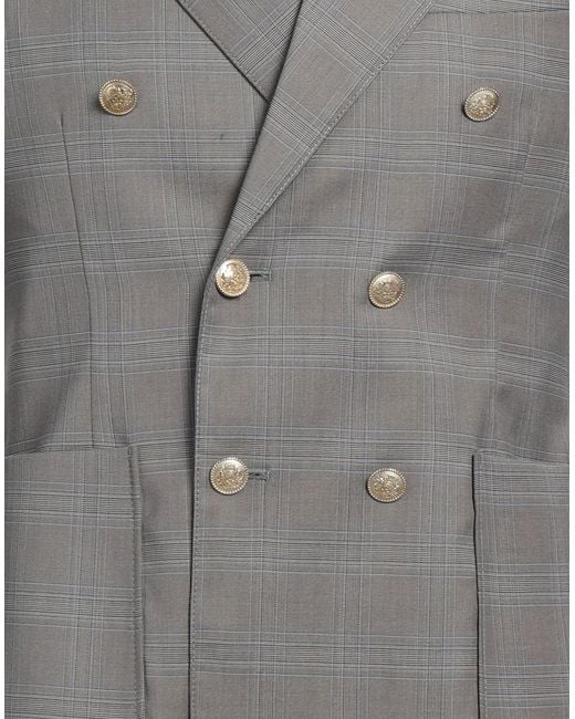 Daniele Alessandrini Gray Blazer Polyester, Elastane for men