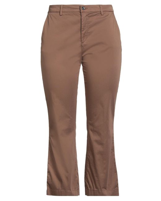 Liu Jo Brown Pants Cotton, Elastane