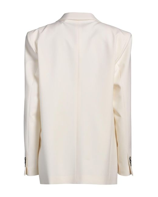 MSGM White Blazer Virgin Wool, Elastane