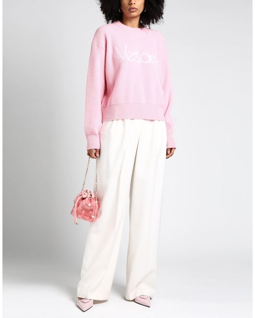 Versace Pink Sweater Virgin Wool, Viscose, Polyester