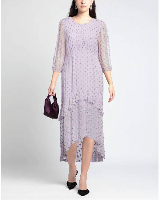 Rixo Purple Midi Dress