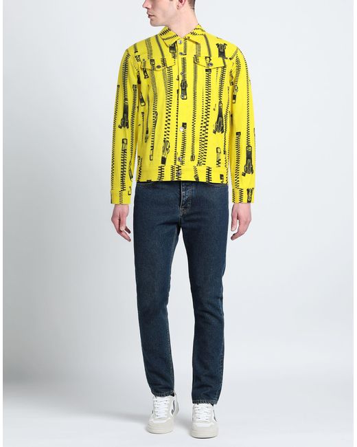 Capospalla Jeans di Moschino in Yellow da Uomo