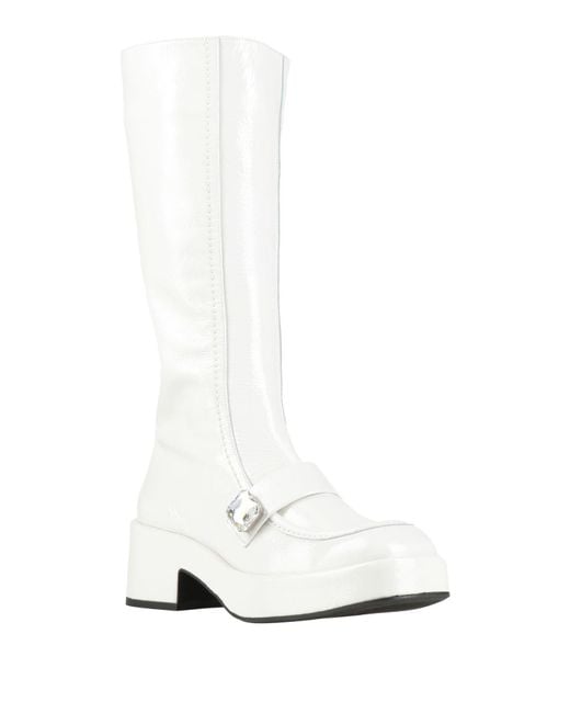 Ras White Cream Boot Leather