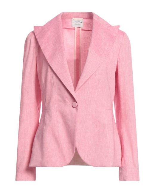 Ballantyne Pink Blazer Linen, Cotton, Elastane