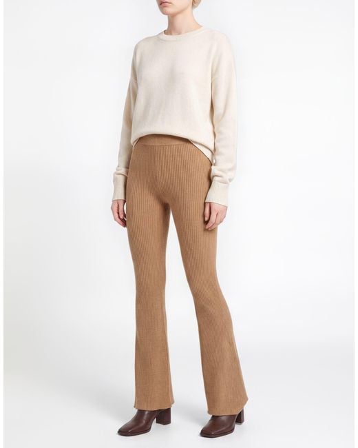 Roberto Collina Natural Camel Pants Merino Wool