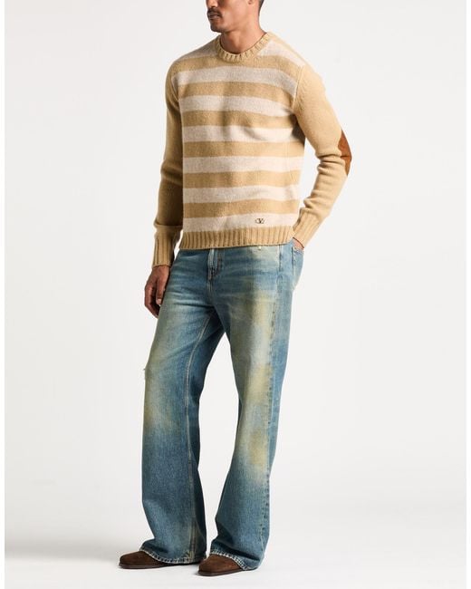 Valentino Garavani Natural Sweater Wool, Cashmere, Virgin Wool, Lambskin for men