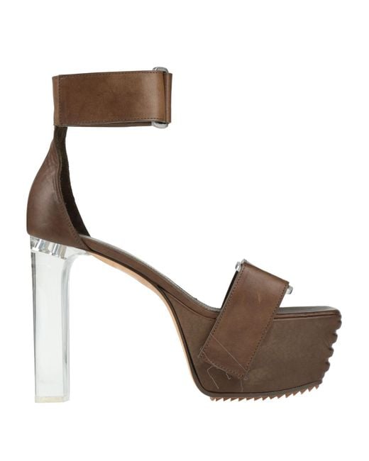 Rick Owens Brown Sandals