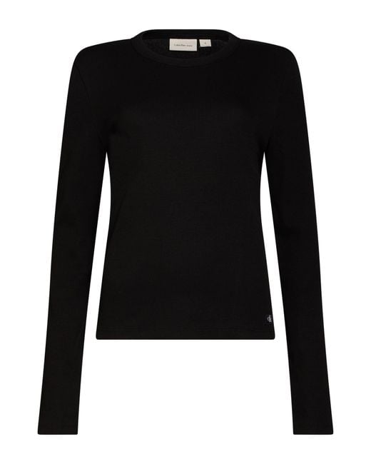 Calvin Klein Black Sweater Cotton, Elastane