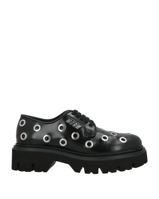 MSGM Black Schnürschuh