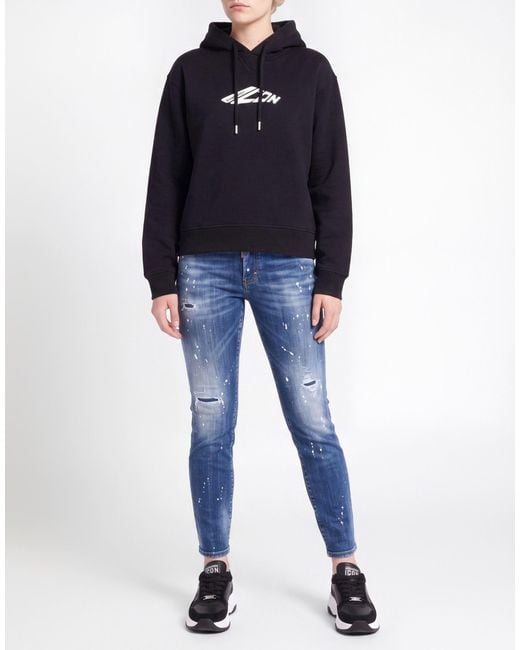 DSquared² Blue Sweatshirt Cotton, Polyester
