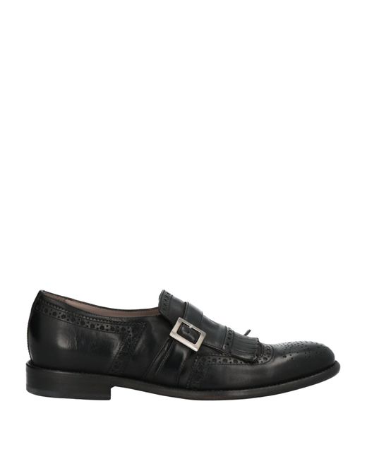 Triver Flight Black Loafers Soft Leather for men