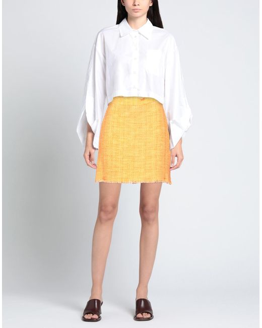 Pinko Yellow Mini Skirt