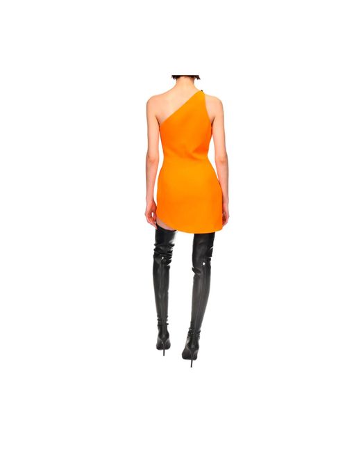 David Koma Orange Mini-Kleid