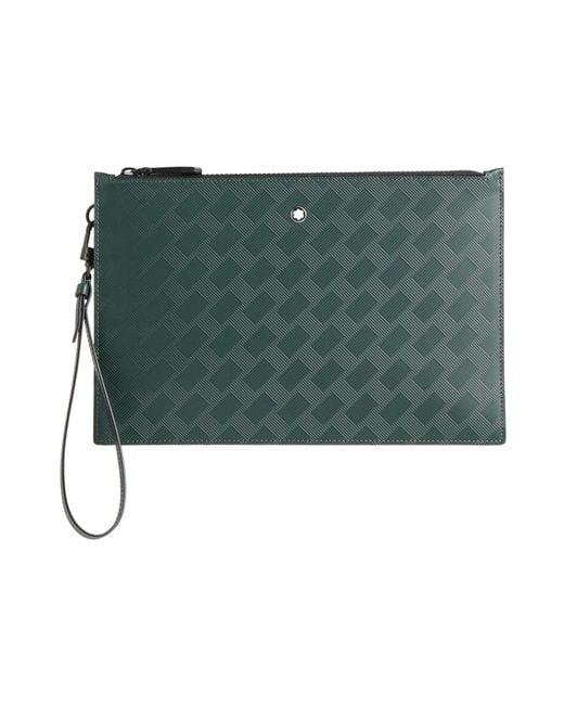 Montblanc Green Dark Handbag Leather