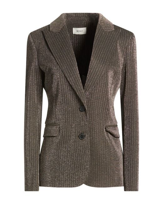 ViCOLO Black Blazer Viscose, Polyamide, Metallic Polyester, Elastane