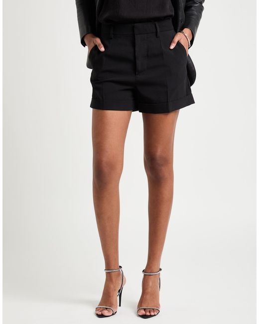 DSquared² Black Shorts & Bermuda Shorts Polyester, Elastane